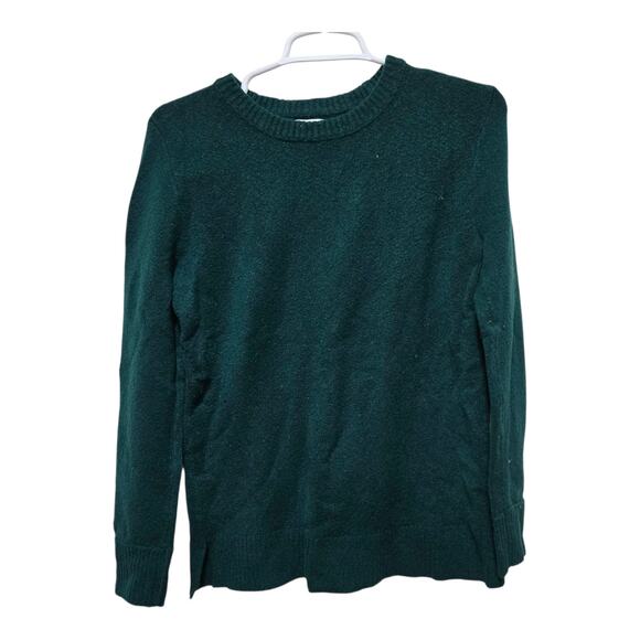 J.Crew Small Green Crewneck Pullover Sweater Long Sleeve Classic - Picture 1 of 8
